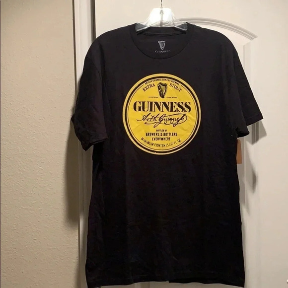 GUINNESS Beer T Shirt Arth Guinness Signature Black Tee Size Men’s Large New - Picture 1 of 6
